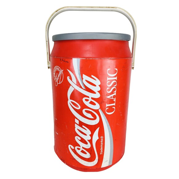 VTG Original Coca-Cola Classic Red Soda Can Shaped Ice Chest Cooler Hard Shell - Picture 1 of 8